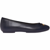 FitFlop Delicato Bow Soft Leather Midnight Navy Ballerina Shoes