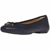 FitFlop Delicato Bow Soft Leather Midnight Navy Ballerina Shoes