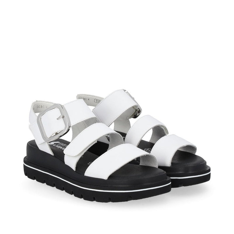 Rieker W1650-80 (Disco) White Sandals