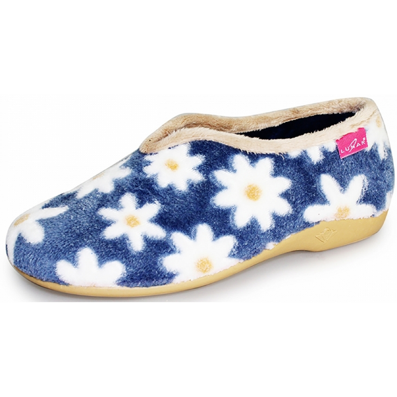Lunar Daisy Blue Slippers