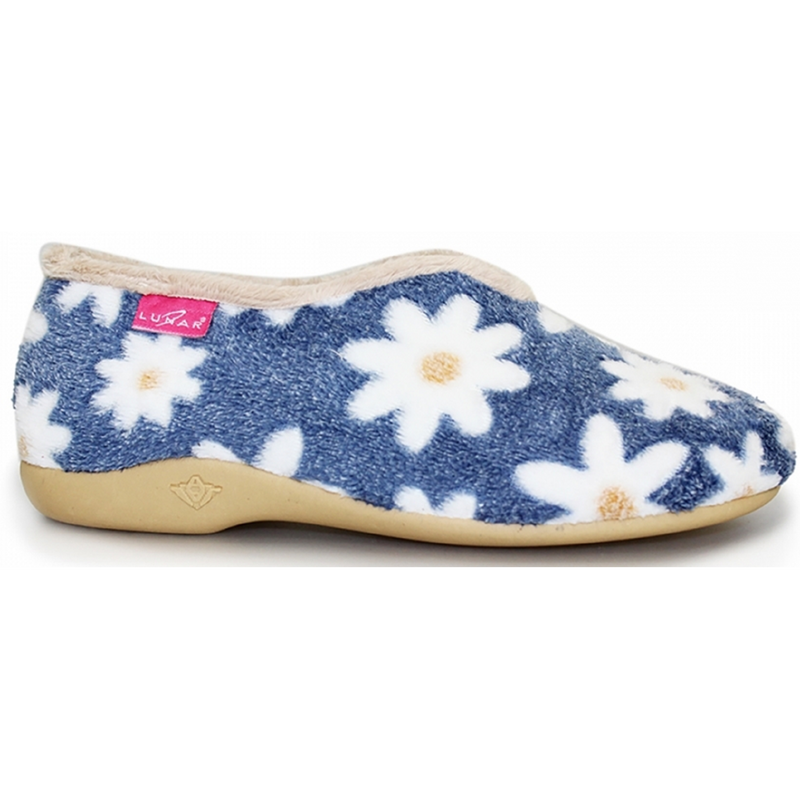 Lunar Daisy Blue Slippers