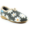 Lunar Daisy Grey Slippers