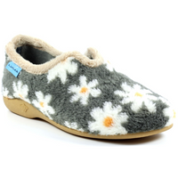 Lunar Daisy Grey Slippers
