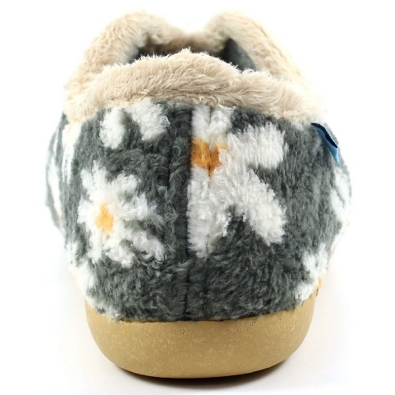 Lunar Daisy Grey Slippers