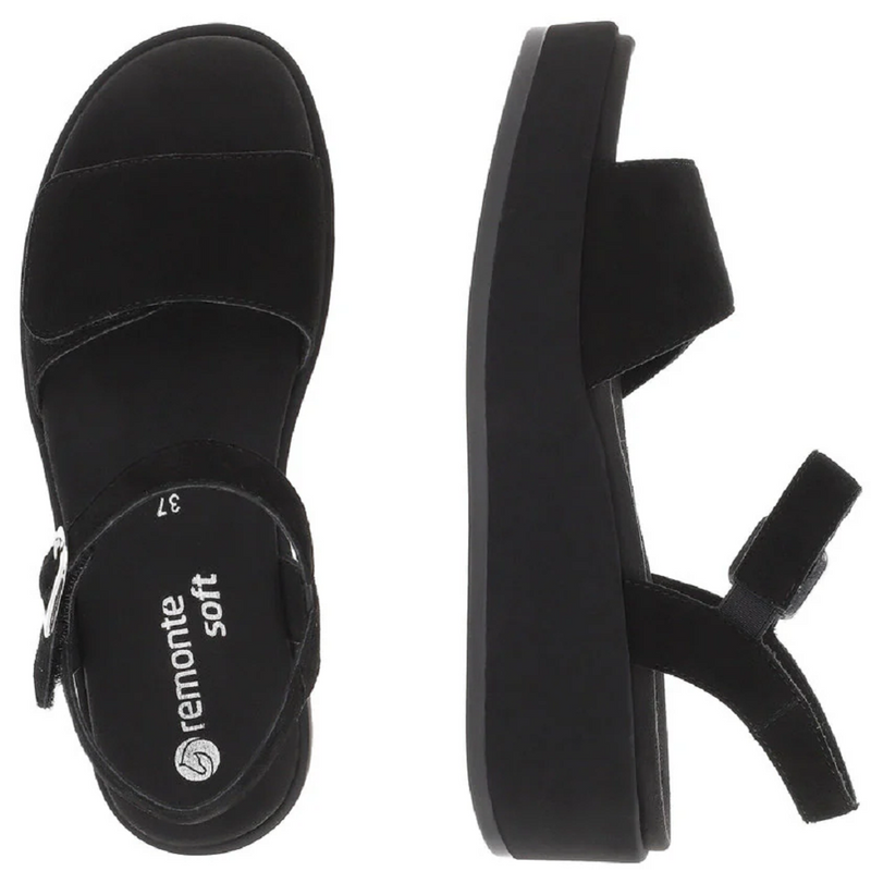 Remonte D1N50 (Debbie) Black Sandals