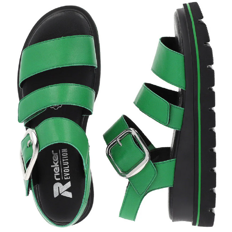 Rieker W1650-52 (Disco) Apple Green Sandals