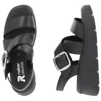 Rieker W1550-00 (Diva) Black Sandals