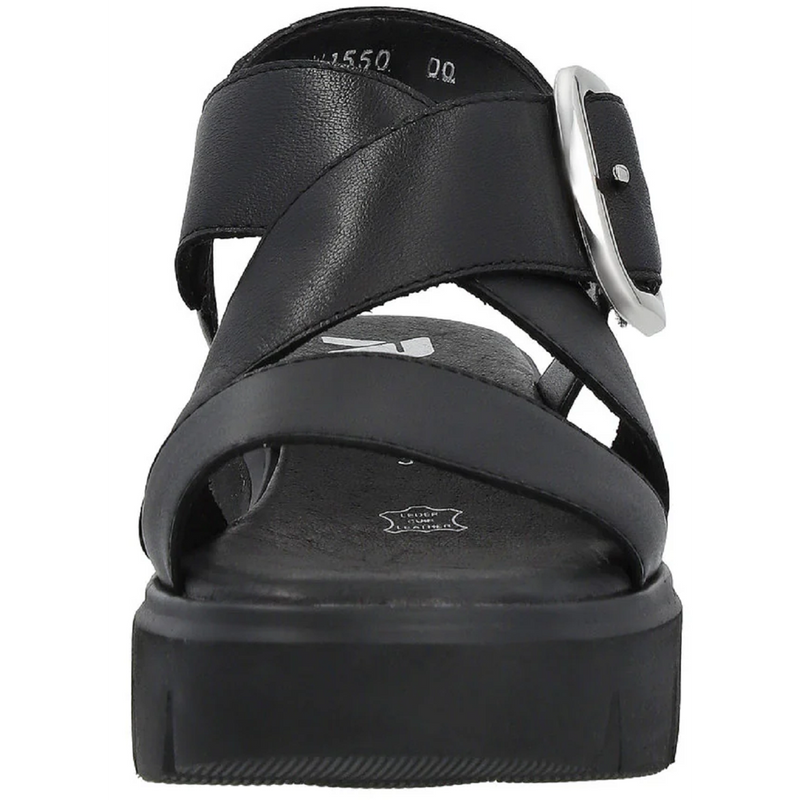 Rieker W1550-00 (Diva) Black Sandals