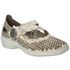 Rieker 413G4-14 (Dorset) Beige Metallic Perle Shoes