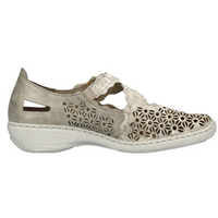 Rieker 413G4-14 (Dorset) Beige Metallic Perle Shoes