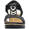 Rieker 67498-00 (Durham)  Black Light Gold Sandals