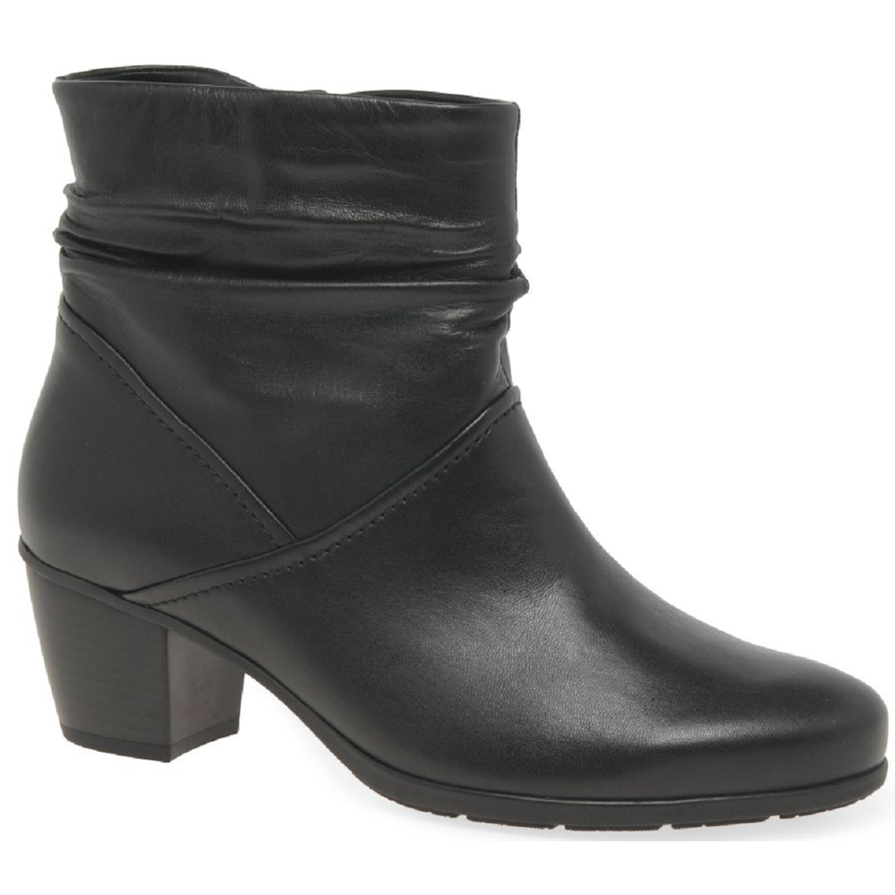 Gabor Emblem Black Ankle Boots