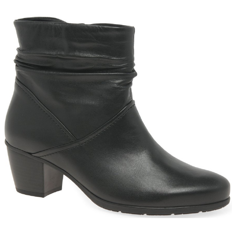 Gabor Emblem Black Ankle Boots