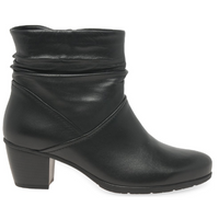 Gabor Emblem Black Ankle Boots