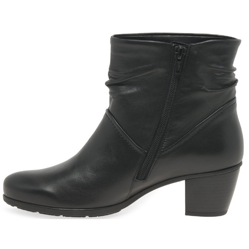 Gabor Emblem Black Ankle Boots