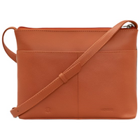 Yoshi Elephant Parade Rust Leather Cross Body Bag