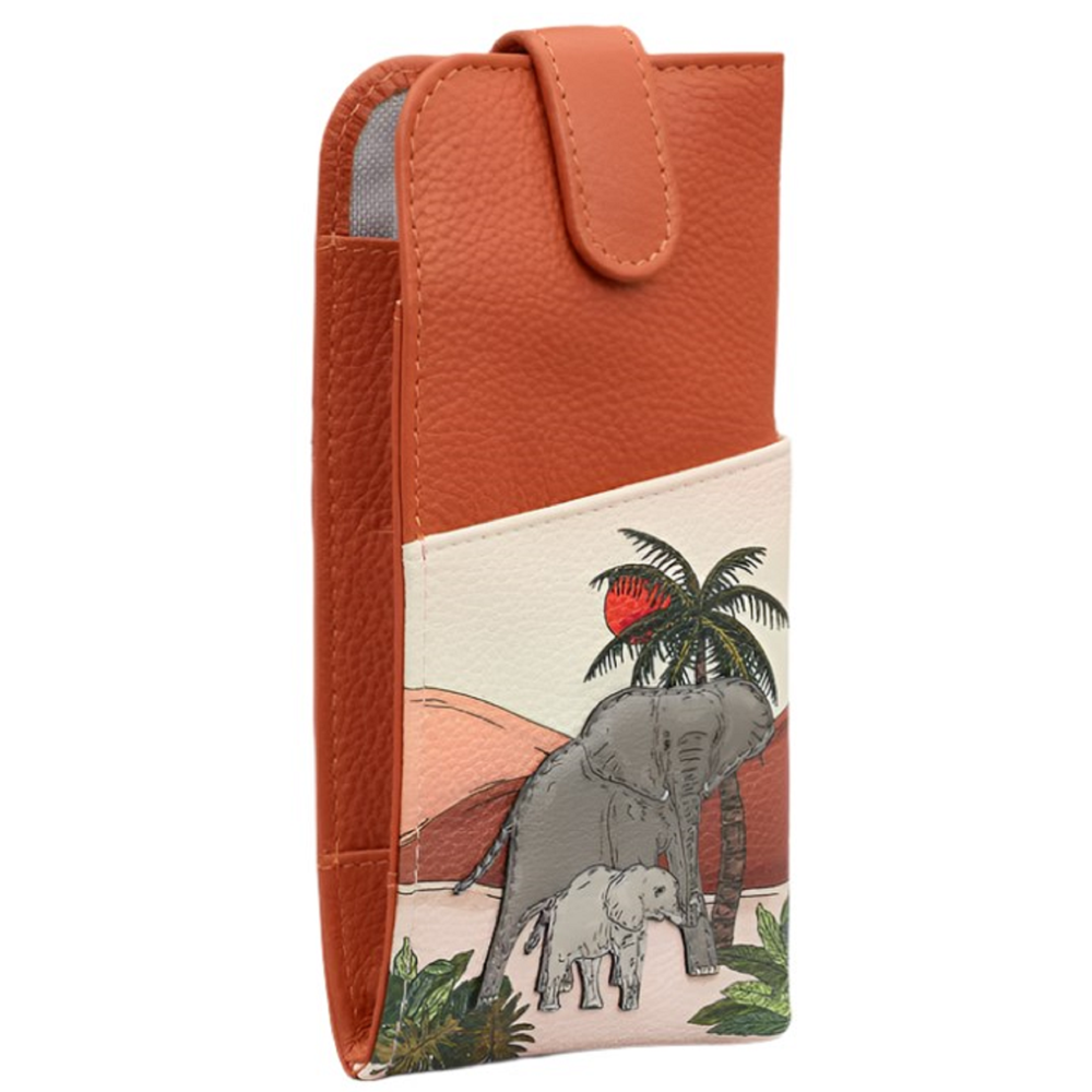 Yoshi Elephant Parade Rust Leather Glasses Case