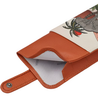 Yoshi Elephant Parade Rust Leather Glasses Case