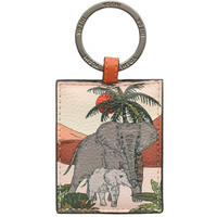 Yoshi Elephant Parade Rust Leather Keyring