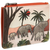 Yoshi Elephant Parade Zip Top Rust Leather Purse