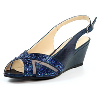 Lunar Emmerline Elegance Wedge Blue Sandals