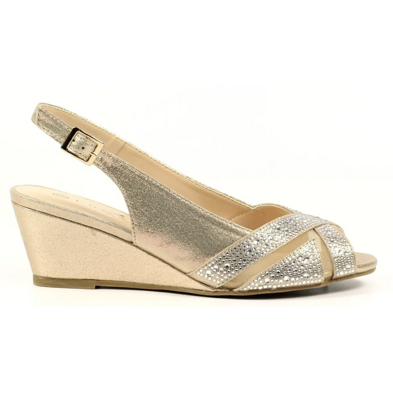 Lunar Emmerline Elegance Wedge Gold Sandals