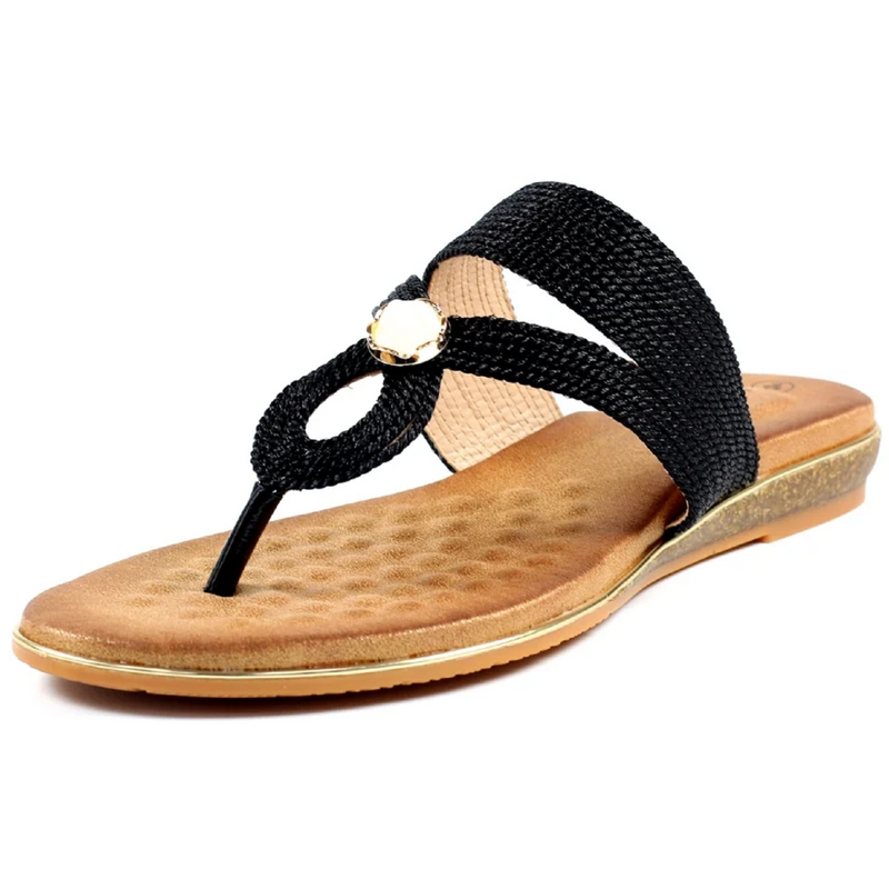 Lunar Ezra Black Sandals