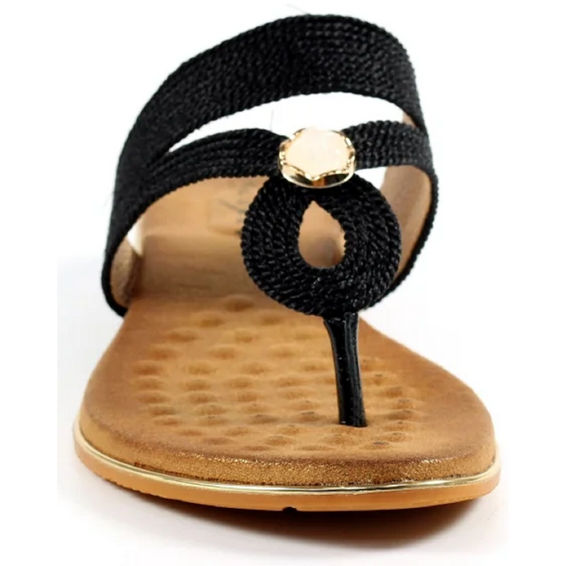 Lunar Ezra Black Sandals