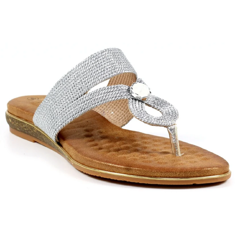 Lunar Ezra Silver Sandals