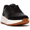 FitFlop F-Mode Leather/Suede Flatform Black Trainers