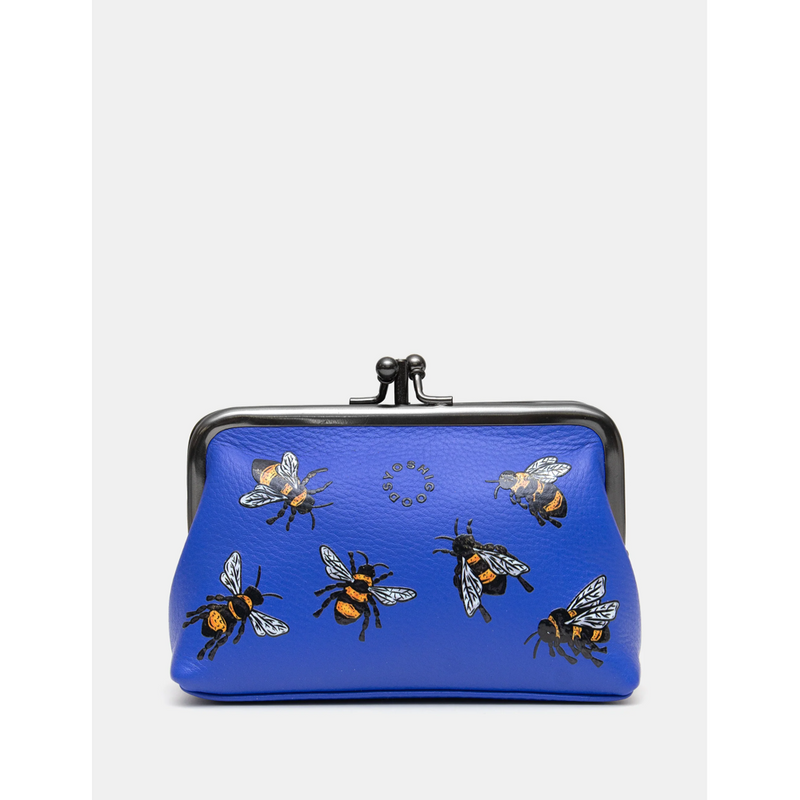 Yoshi Sweet Bees Leather Triple Frame Purse