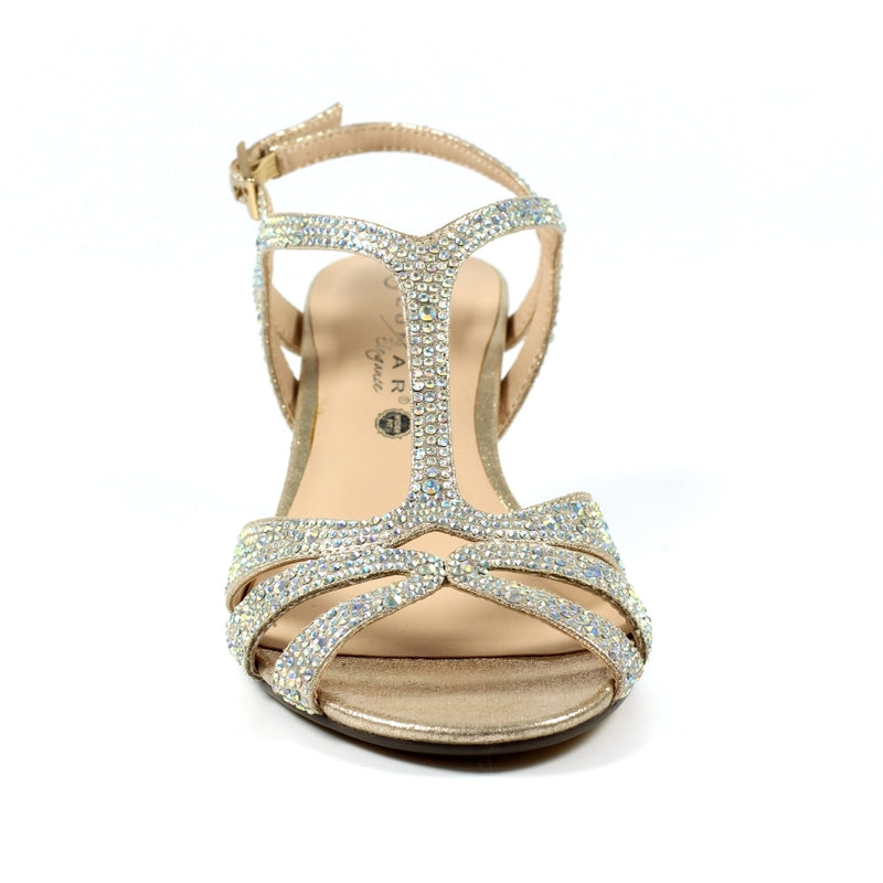 Lunar Francie Gold Gemstone Sandal