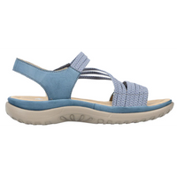 Rieker 64870-14 (Fife) Royal Jeans Weiss Sandals