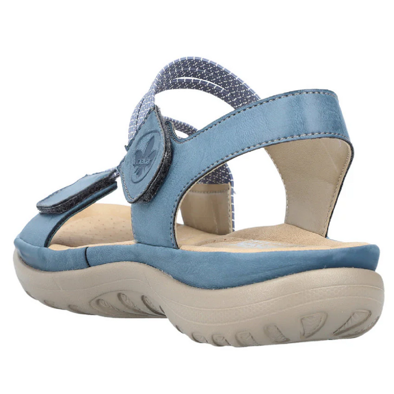 Rieker 64870-14 (Fife) Royal Jeans Weiss Sandals