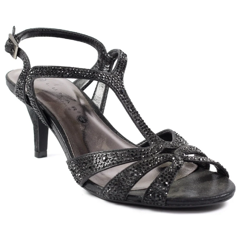 Lunar Francie Black Gemstone Sandal