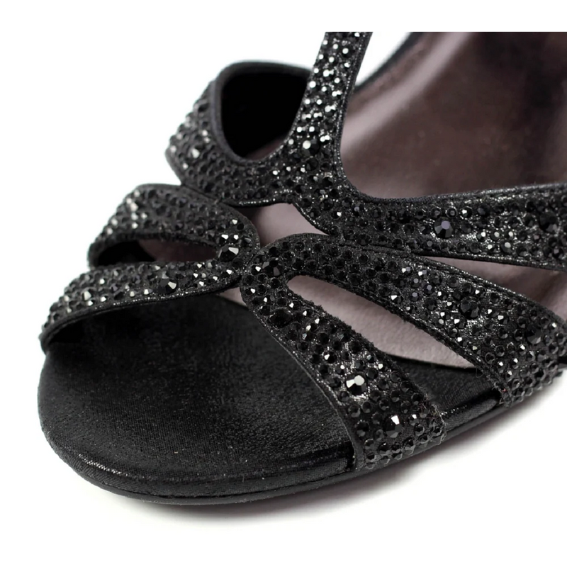 Lunar Francie Black Gemstone Sandal