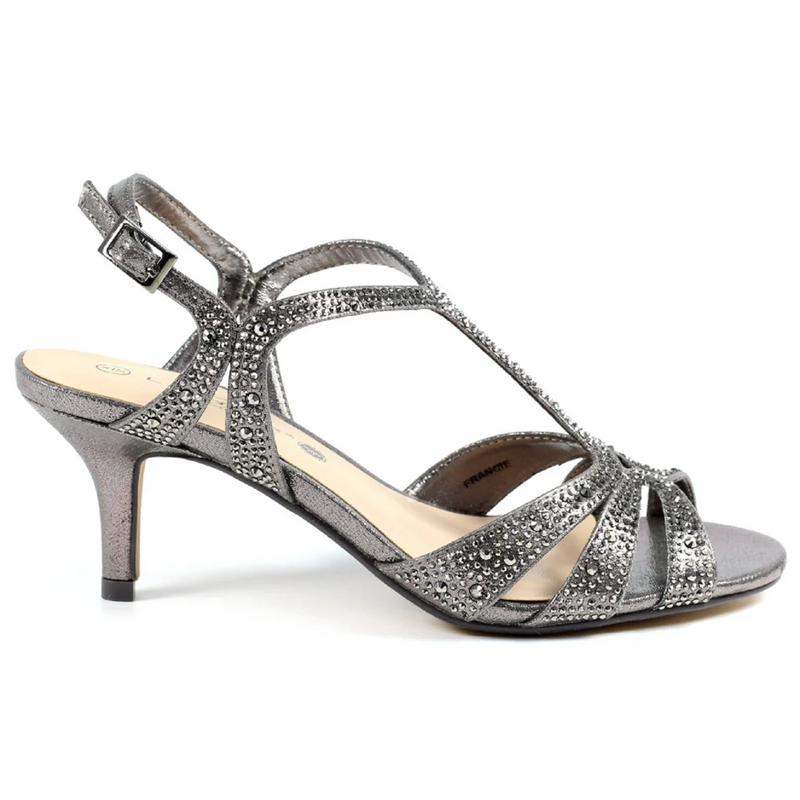 Lunar Francie Pewter Gemstone Sandal