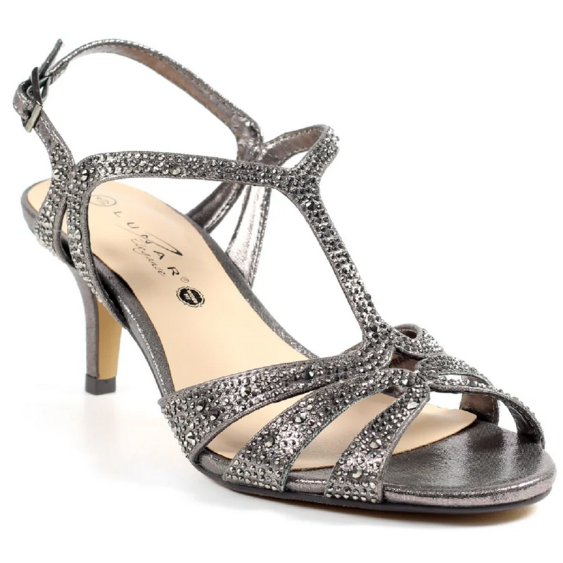 Lunar Francie Pewter Gemstone Sandal