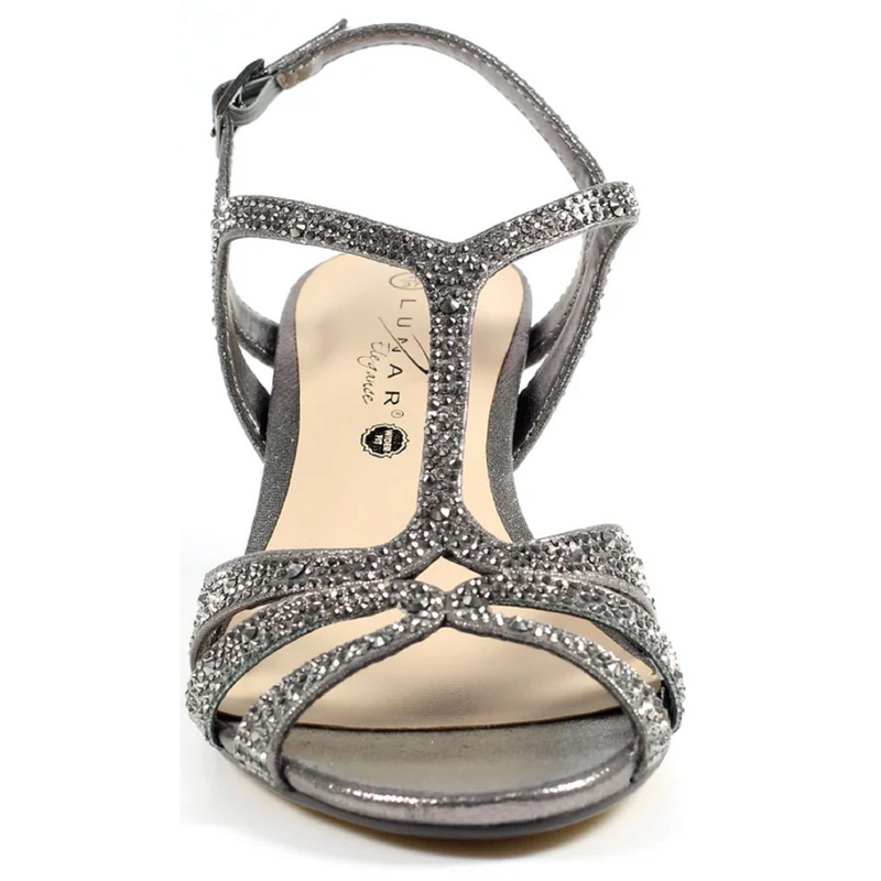 Lunar Francie Pewter Gemstone Sandal