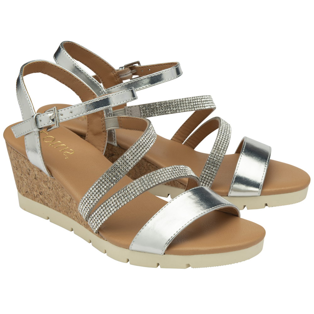 Lotus Goldie Silver Sandals