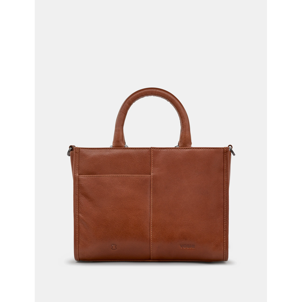 Yoshi Sunflower Bloom Brown Leather Grab Bag