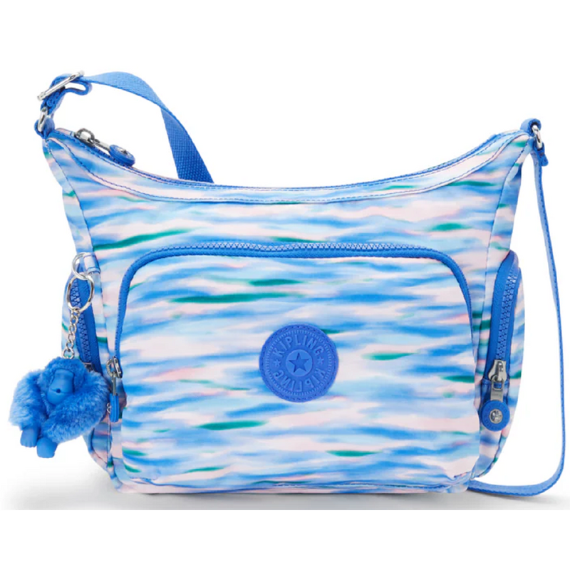 Kipling Gabb S B  Prt Diluted Blue Bag