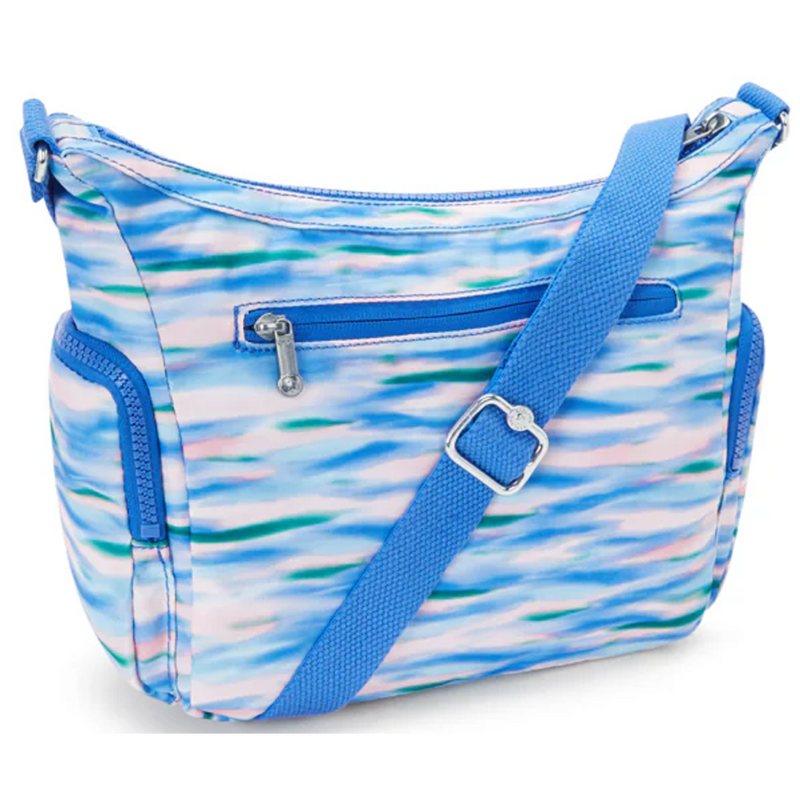 Kipling Gabb S B  Prt Diluted Blue Bag