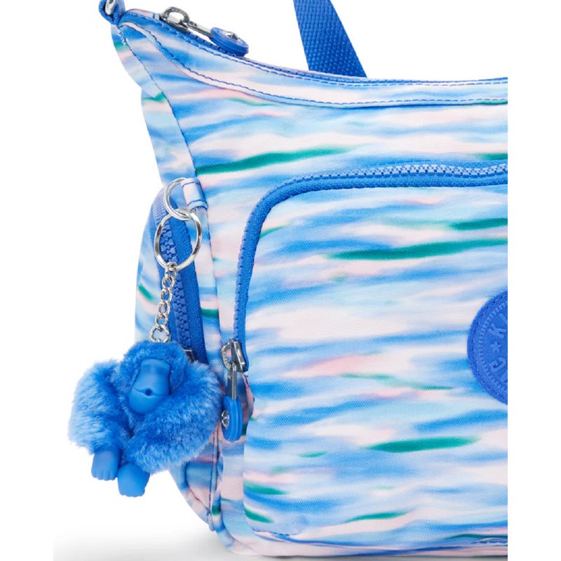 Kipling Gabb S B  Prt Diluted Blue Bag