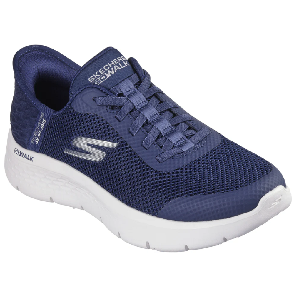 Skechers Go Walk Flex- Grand Entry Navy And White Trainers