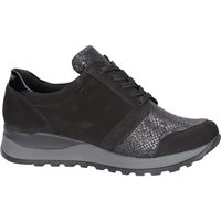 Waldlaufer Hiroko-Soft (Waltz) Black Nubuck Trainers