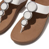 FitFlop Halo Bead-Circle Leather Urban White Toe-Post Sandals