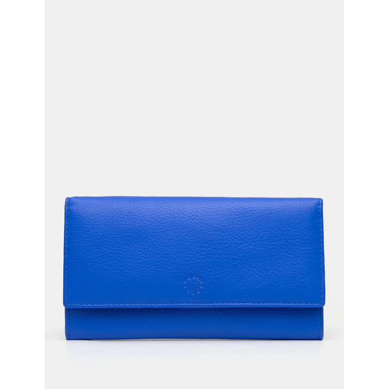 Yoshi Hudson Flap Over Blue Leather Purse