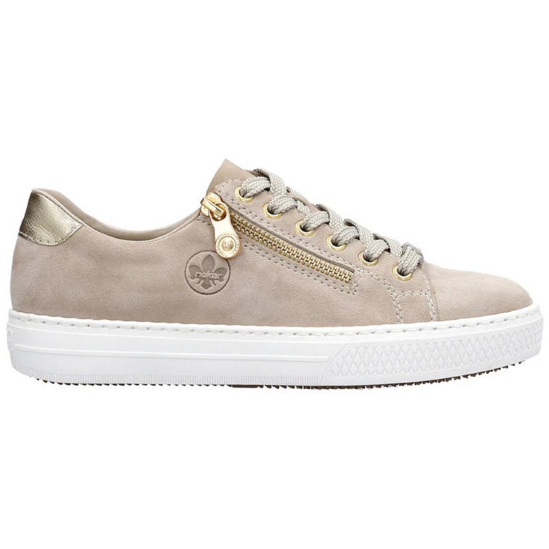 Rieker L59L1-60 (Halkadika) Iceberg Light Gold Nude Trainers