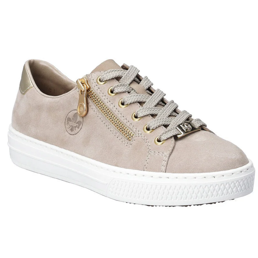 Rieker L59L1-60 (Halkadika) Iceberg Light Gold Nude Trainers